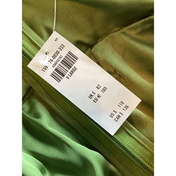 NWT Abercrombie & Fitch Women's The A&F Giselle Pleated Mini Dress Green Size XL - Picture 9 of 14
